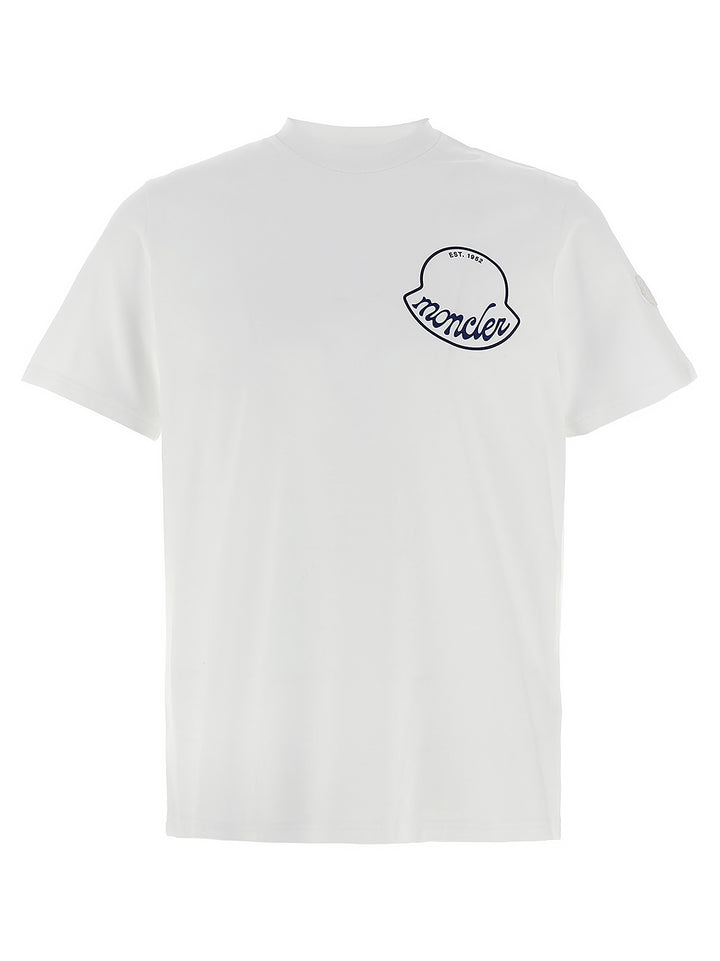 Moncler Logo Print T-shirt - White/Black | 3a3e75aca8de1e7b4fad1a333acdd6182f49c5a7