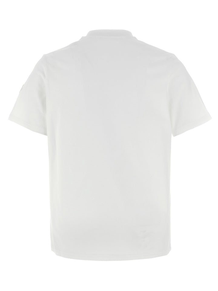 Moncler Logo Print T-shirt - White/Black | e85b67e08c466e8912081900a426446fab87d57b