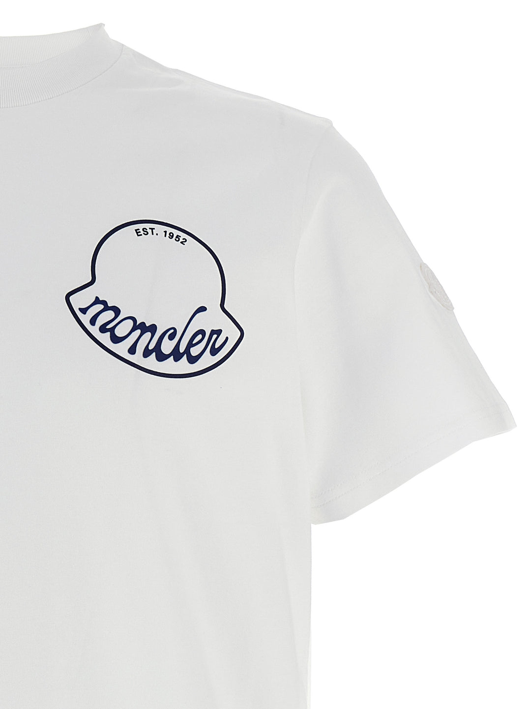 Moncler Logo Print T-shirt - White/Black | d1d39add944e8c096902ed88692d2bca30e0ce15