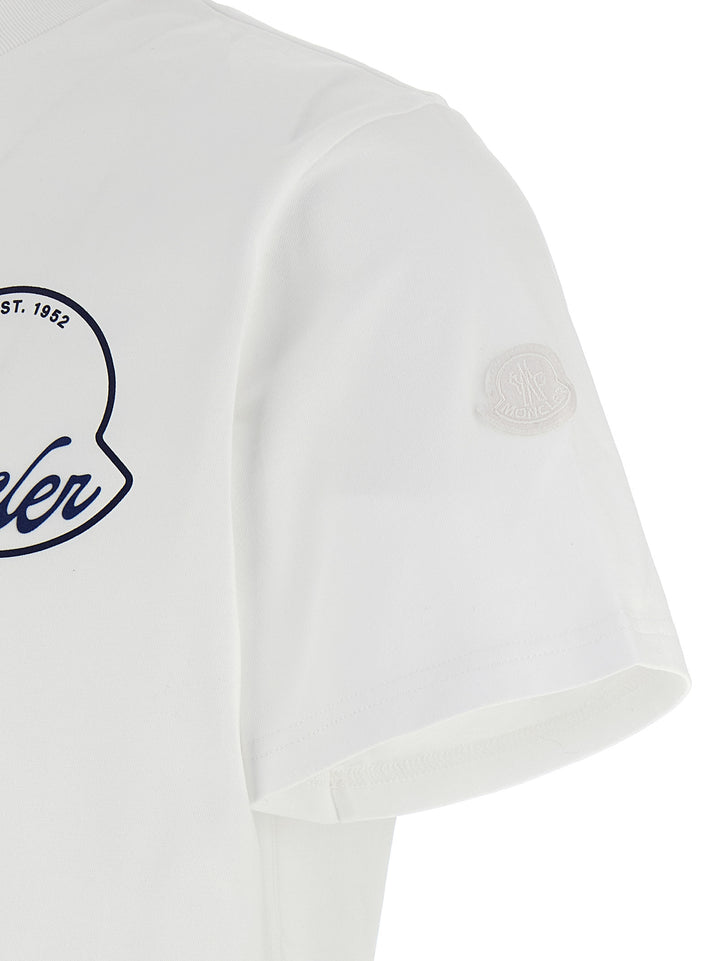 Moncler Logo Print T-shirt - White/Black | 01eb01f39f719cf1a906787e7f098fb3cf1cef36