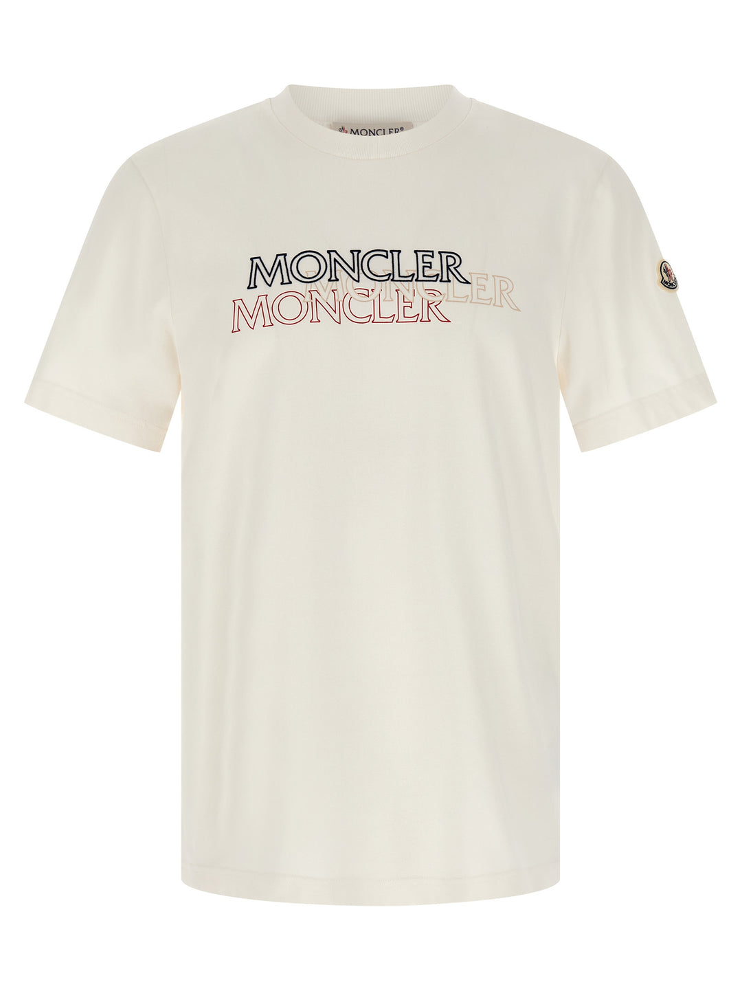 Moncler Flocked Logo T-shirt - White | 6613825a39ad3a30f3597e59b18d0bd8885d0878