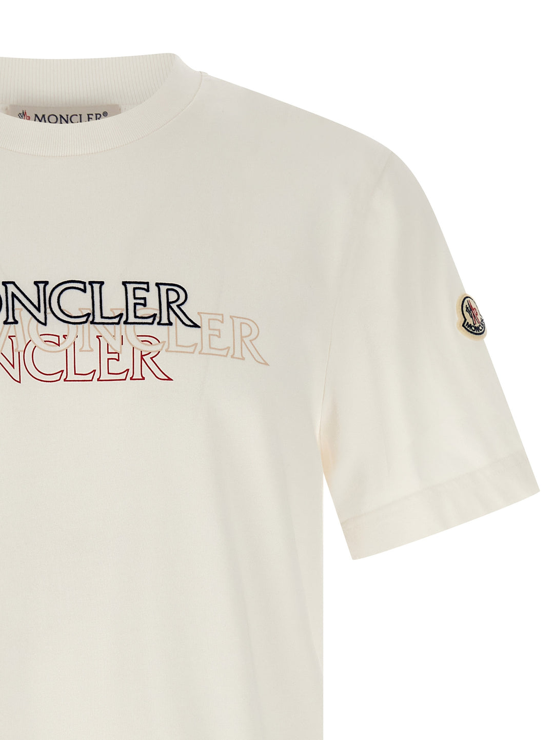 Moncler Flocked Logo T-shirt - White | 7aea7d191dfab4f584861b393e39c1b5b5d93fc2