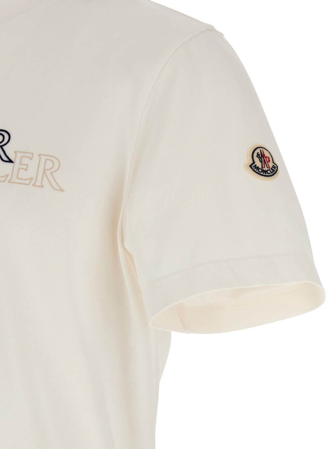 Moncler Flocked Logo T-shirt - White | 3eb51d1da734174531a6da785bb3297043e5f3ef