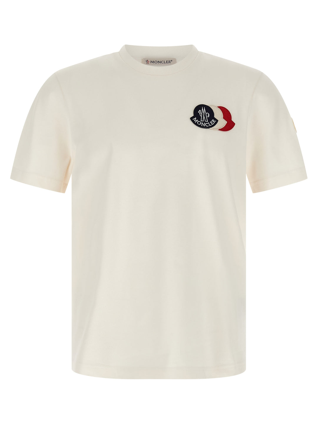 Moncler Tricolor Logo T-shirt - White | f1df1c5643594302aa22f6f06e27a99d3e04e9f9