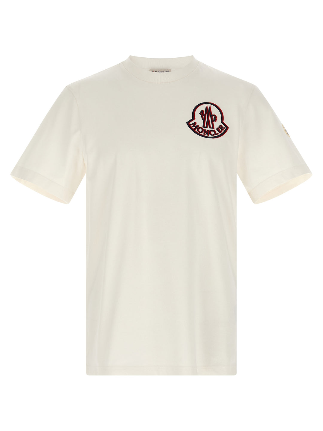 Moncler Flocked Logo T-shirt - White | f4f851155ff8f981375f7070504558240ad5395a