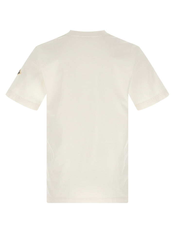 Moncler Flocked Logo T-shirt - White | 94daeaaa30d27a59f7e5d80668d3175b95981351