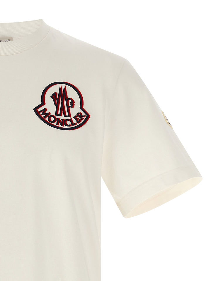 Moncler Flocked Logo T-shirt - White | 4705e9b413d8979493986745c03c7f4a64f5f7b4