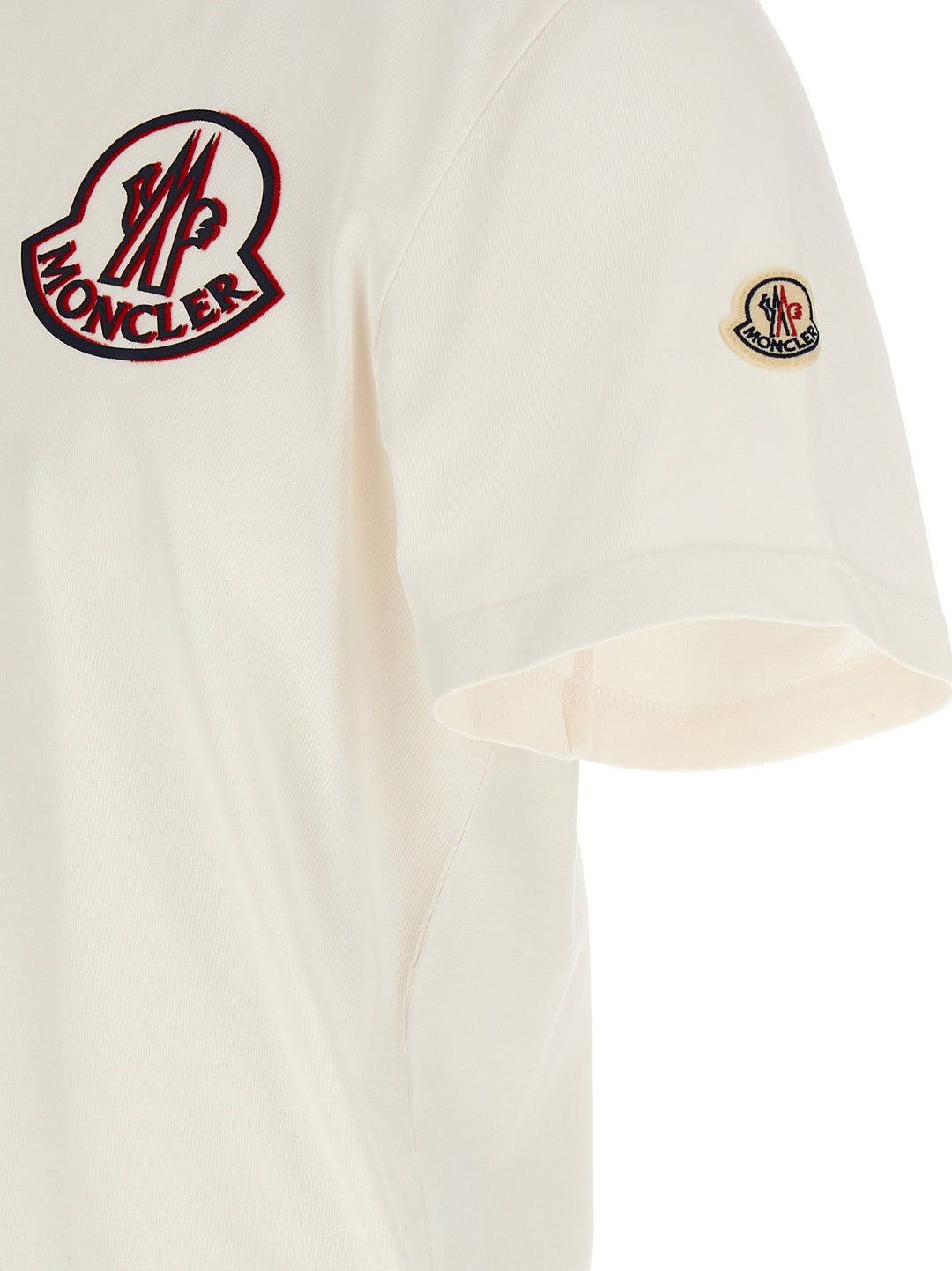 Moncler Flocked Logo T-shirt - White | eab66c83e72927c3bb51765e201843b6fb454dba