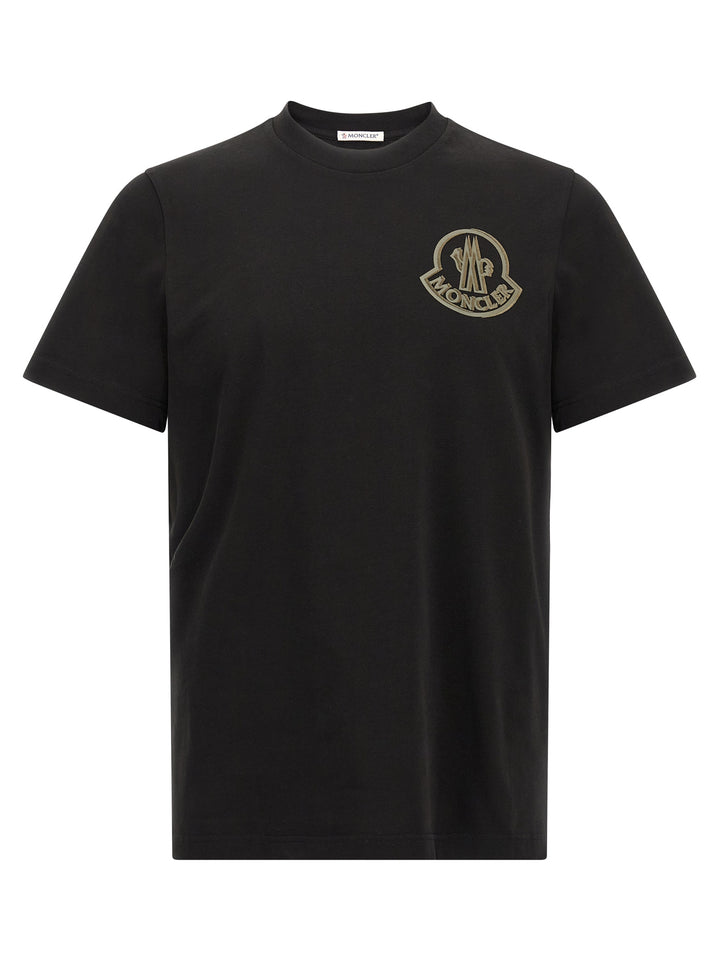 Moncler Flocked Logo T-shirt - Black | 2c758271d3341588d4f0c9012971c6788153a591