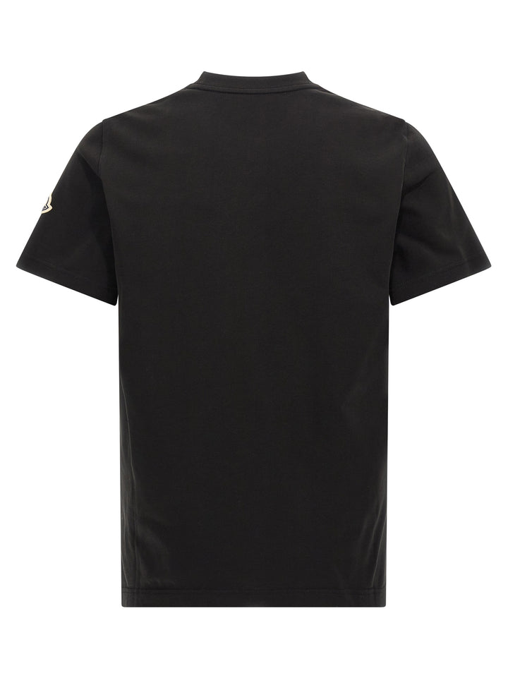Moncler Flocked Logo T-shirt - Black | e52644a6bcd5e02b0b74aa89d82f919451d2318b