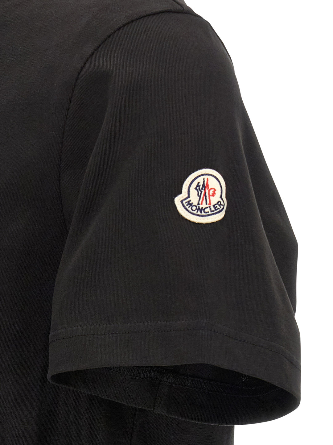 Moncler Flocked Logo T-shirt - Black | 08ae96d097728904a6ab74f931bccc8abcc21282