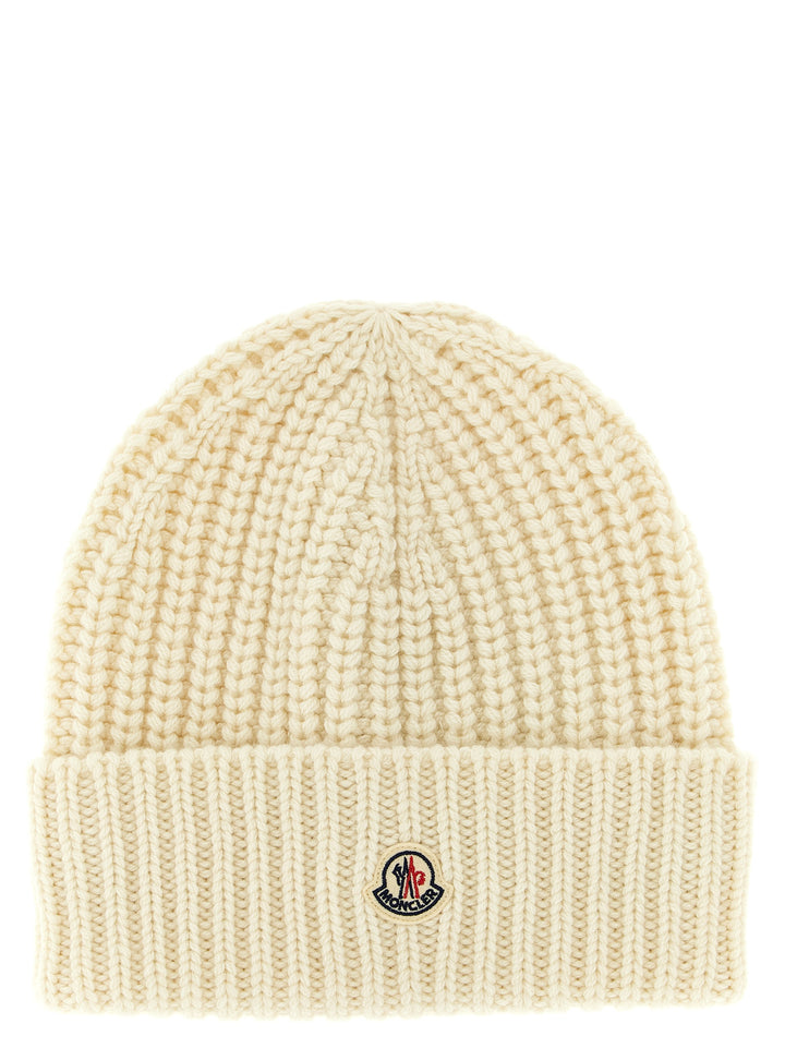 Moncler Wool And Cashmere Beanie Hats - White | 8502ed1b18fa61d609d1c8ffbf708b626ebfdd83