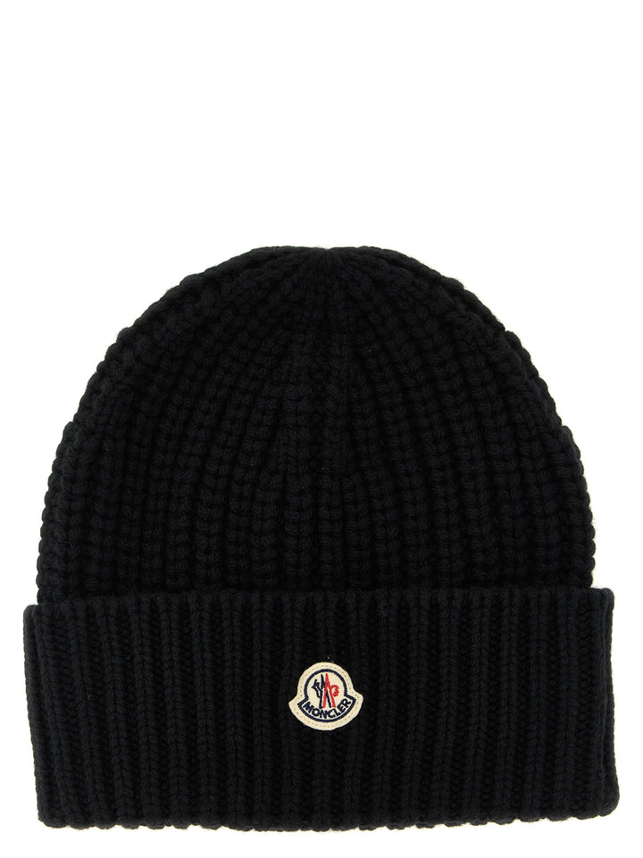 Moncler Wool And Cashmere Beanie Hats - Black | 0392a3f1157ebb1dad9119d31487d23e867da69c
