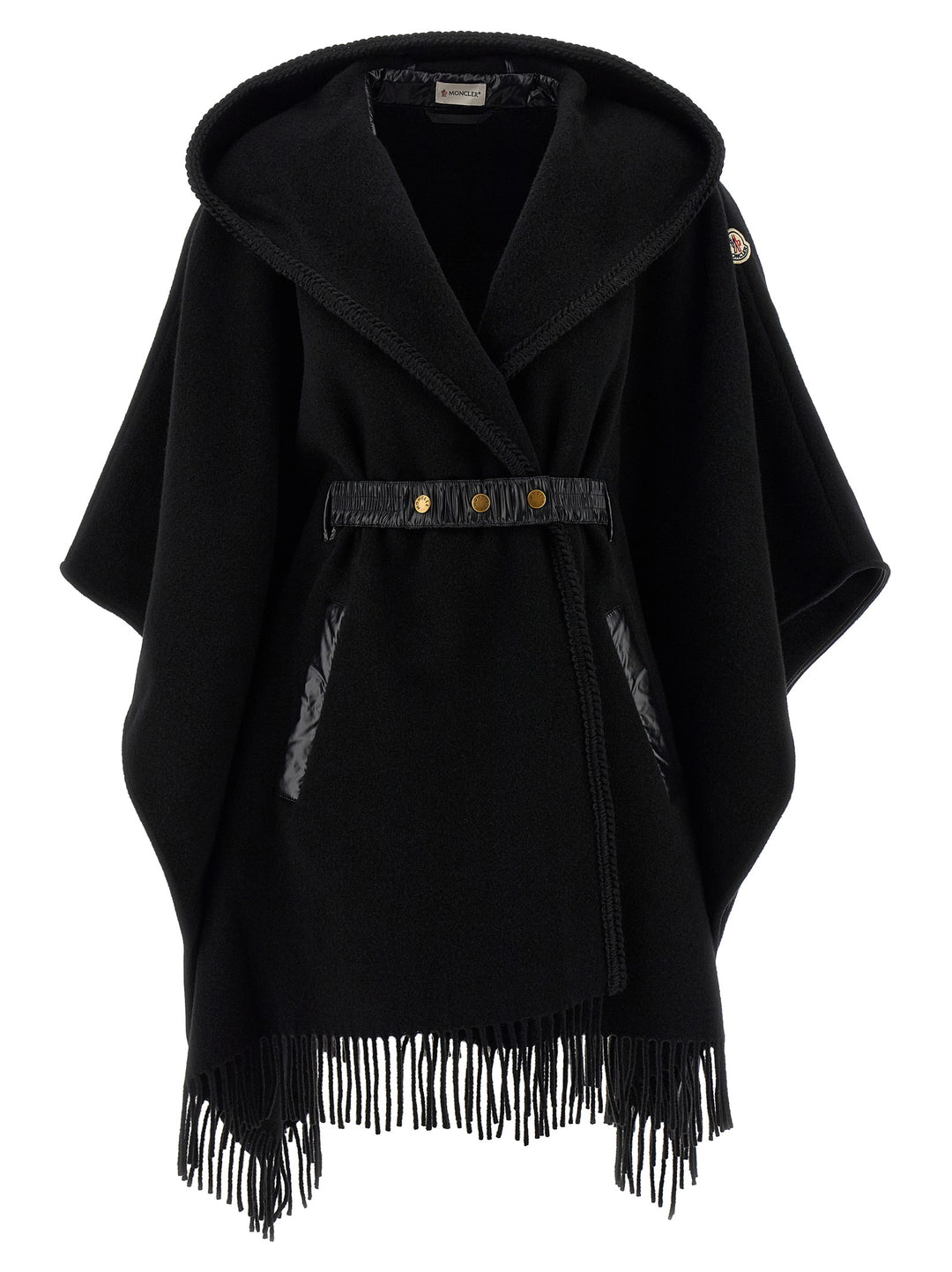 Moncler Wool Cape Capes - Black | 8f06d8cbf2a27576a68060e738dc340c08972c9e