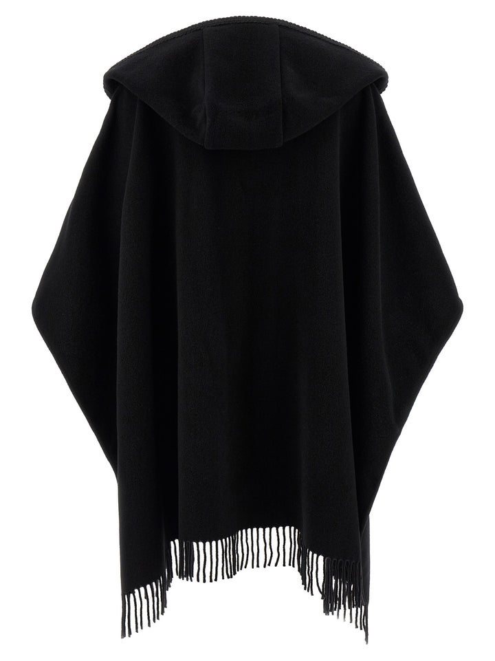 Moncler Wool Cape Capes - Black | f35d667b00d9543a5436ffedbd4c9359125735a5