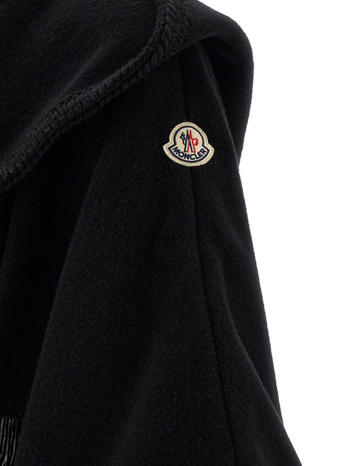 Moncler Wool Cape Capes - Black | c0638bd40b0dd98719d1244f578b099d6df03733