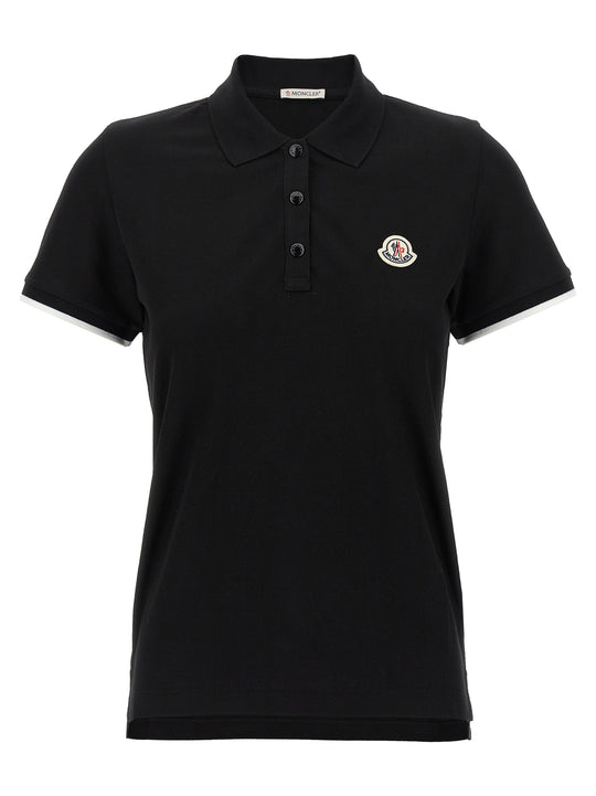 Logo Patch Shirt Polo Black