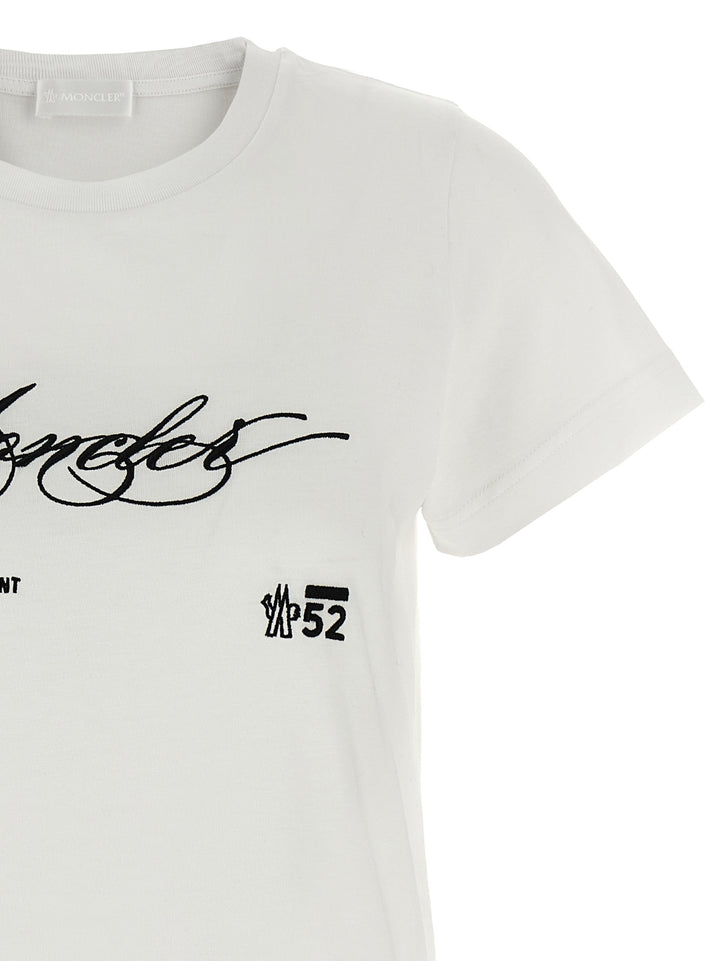 Moncler Embroidery T-shirt - White | 202b61aa0ef661c804b460a4fc1958e30090698f