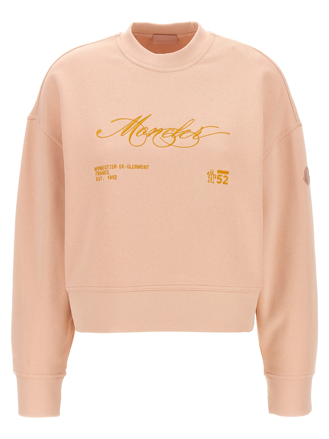 Moncler Embroidery Sweatshirt - Pink | 5cc397513b94d3fe6e5b3474dc36bc368f55181b