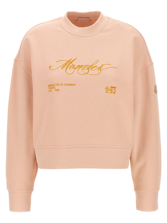 Embroidery Sweatshirt Pink