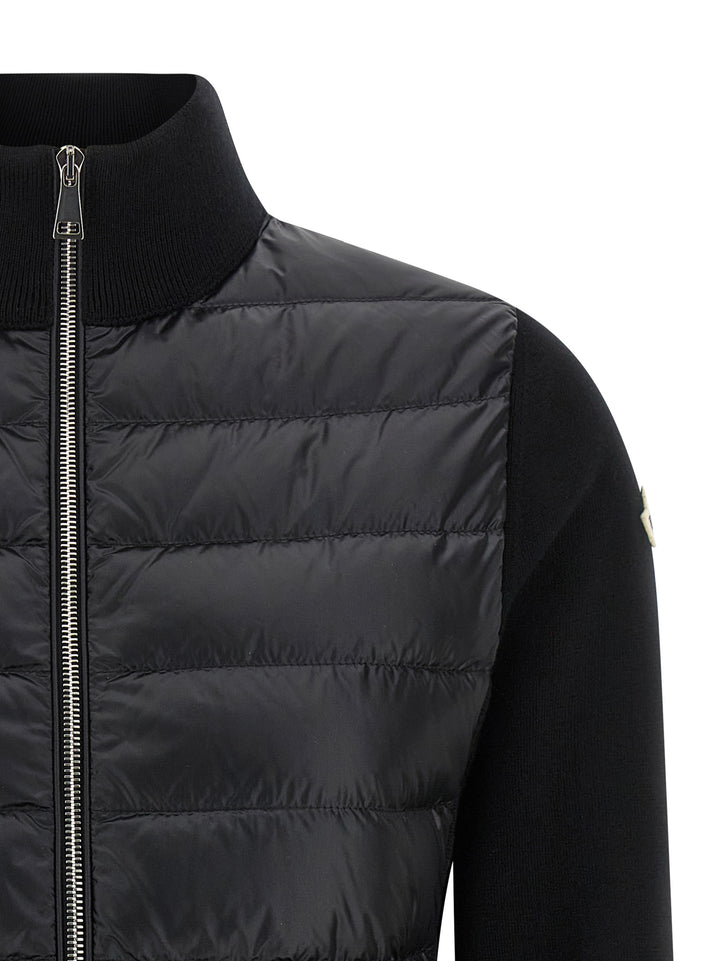 Moncler Two-Material Cardigan Sweaters and Cardigans - Black | 5f1eb88278c889364b1b38fd915824501e089fd3