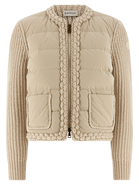 Padded Cardigan Sweaters And Cardigans Beige