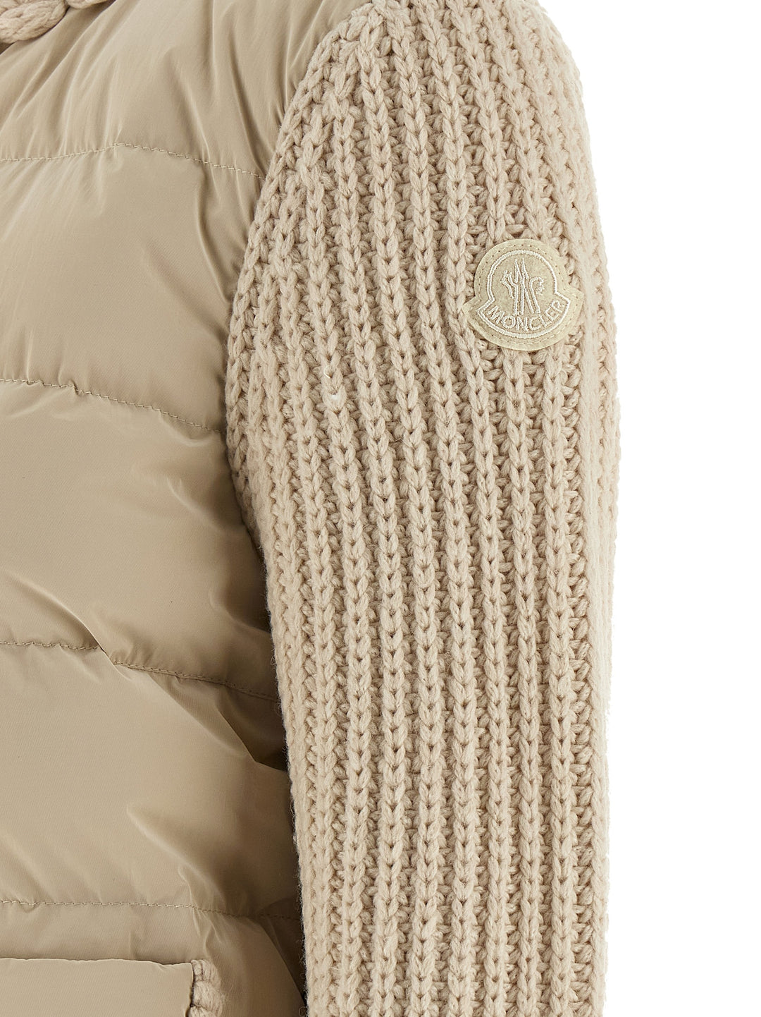 Moncler Padded Cardigan Sweaters and Cardigans - Beige | c9f70df963d379af8bdaecae1569349e375d09f9