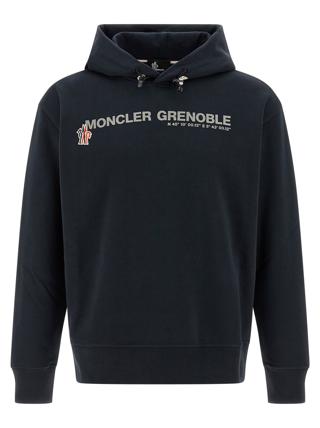 Moncler Grenoble Logo Hoodie Sweatshirt - Blue | 9faee0bb57bd18d2e0a0863d4f05ee516e6a9de6