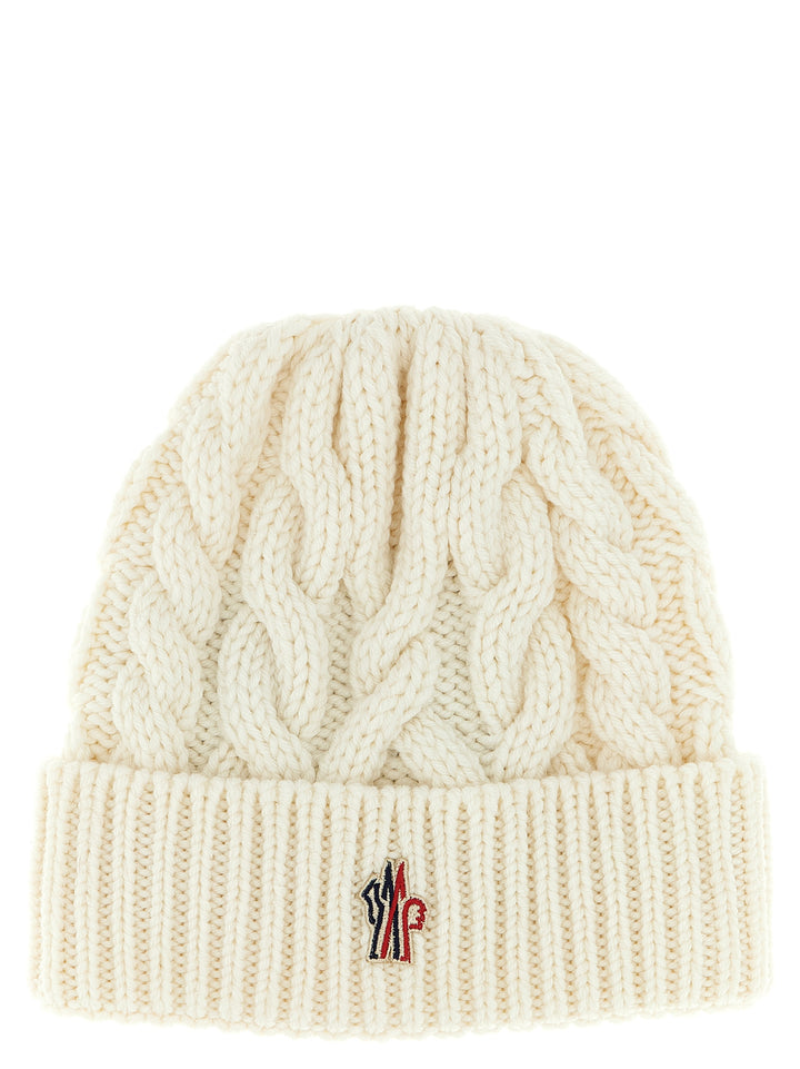 Moncler Grenoble Braided Wool Beanie Hats - White | e9f52825869fabc92fc1f08b7fb081111089e413