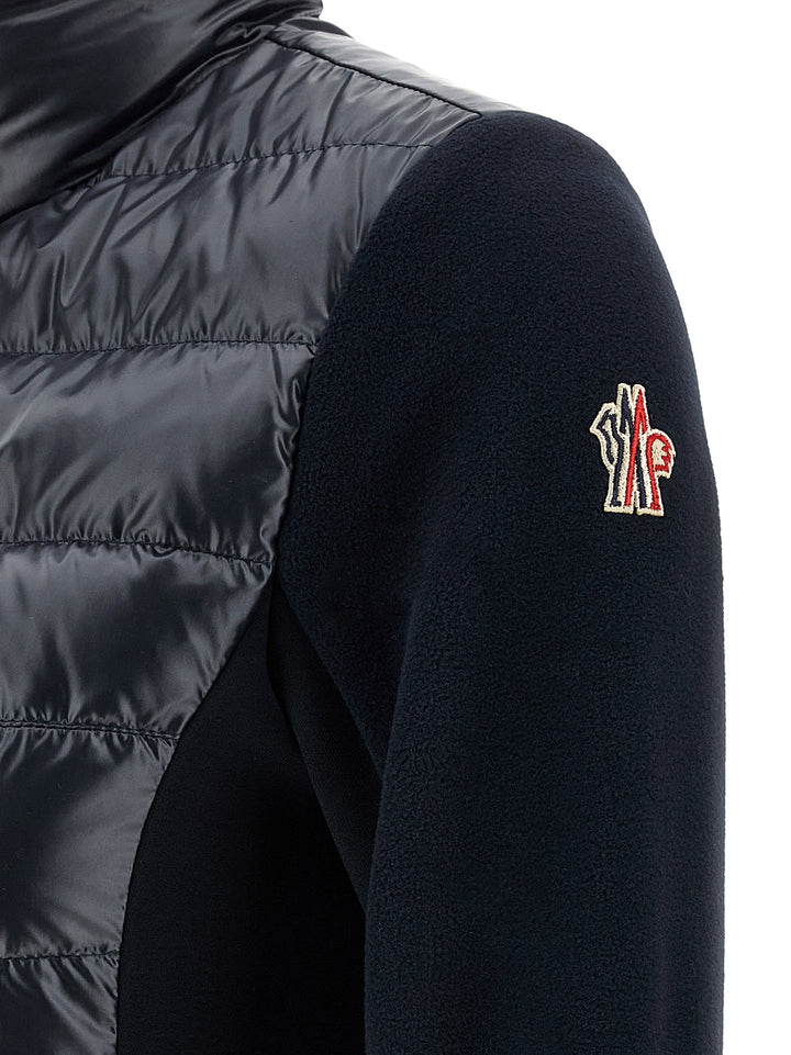Moncler Grenoble Padded Vest Sweatshirt - Blue | 0a786300a1524256d82b49313ab7272c4e6cc21b