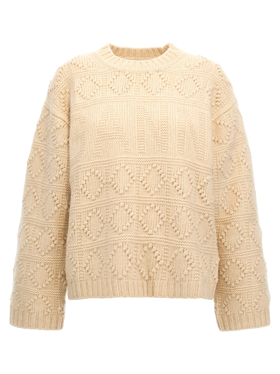 Bubble Knit Sweater, Cardigans Beige