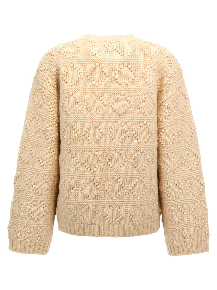 Bubble Knit Sweater, Cardigans Beige