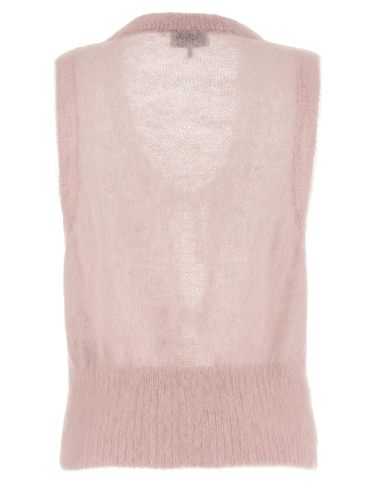 Bow Vest Gilet Pink