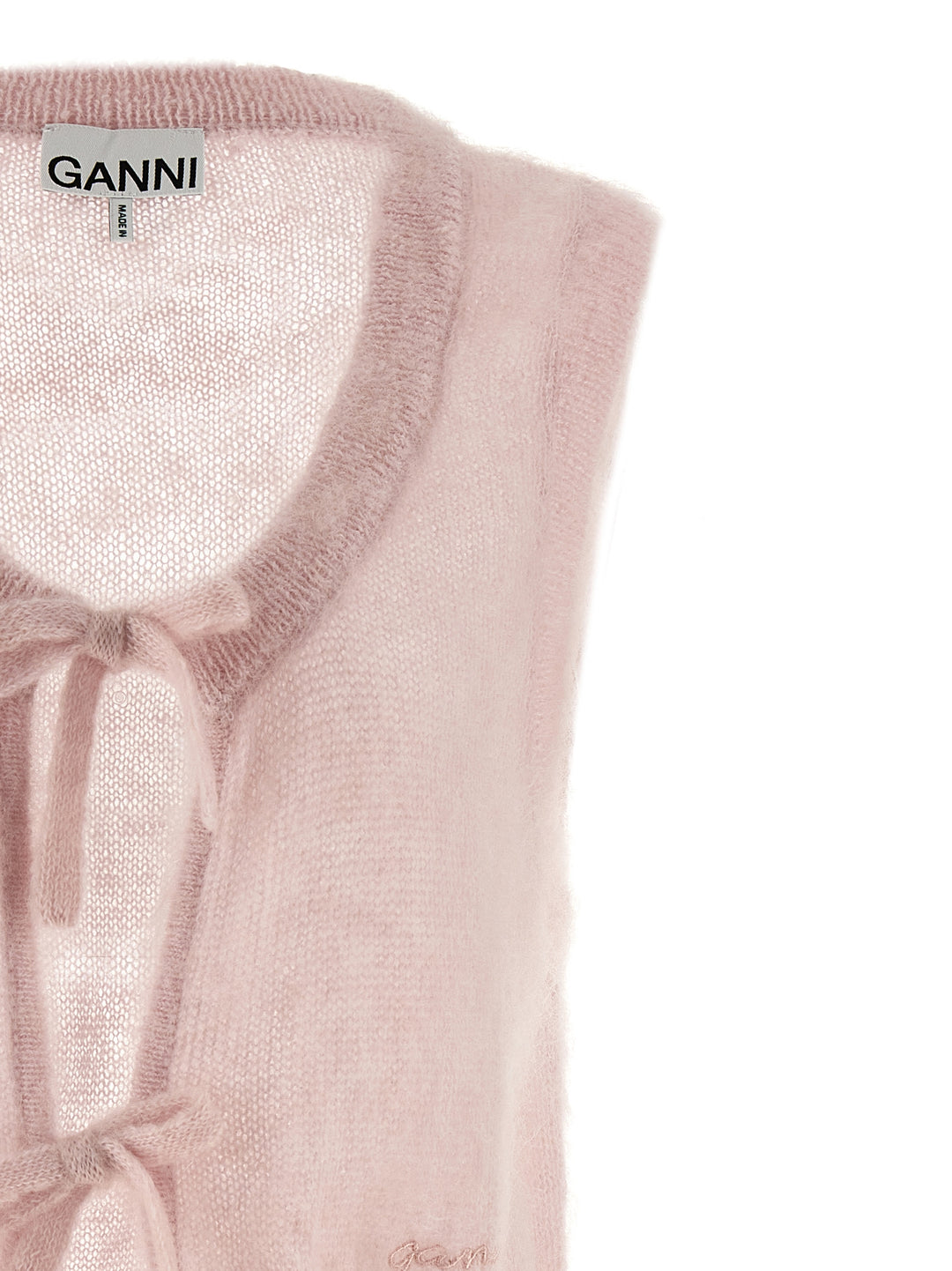 Bow Vest Gilet Pink