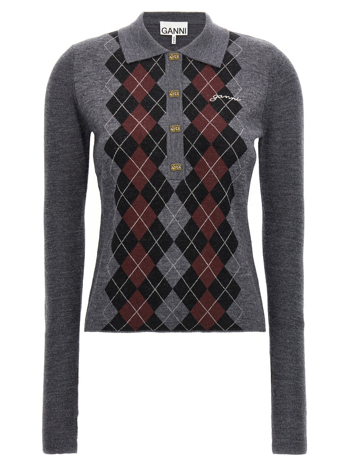 Argyle Sweater Sweater, Cardigans Gray