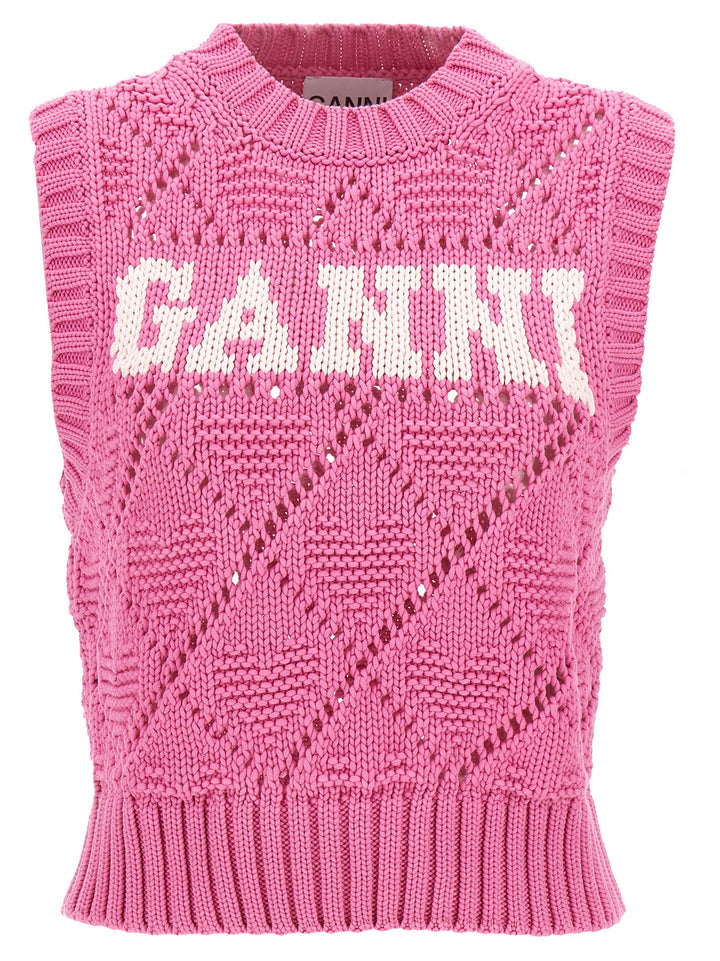 Logo Vest Gilet Fuchsia