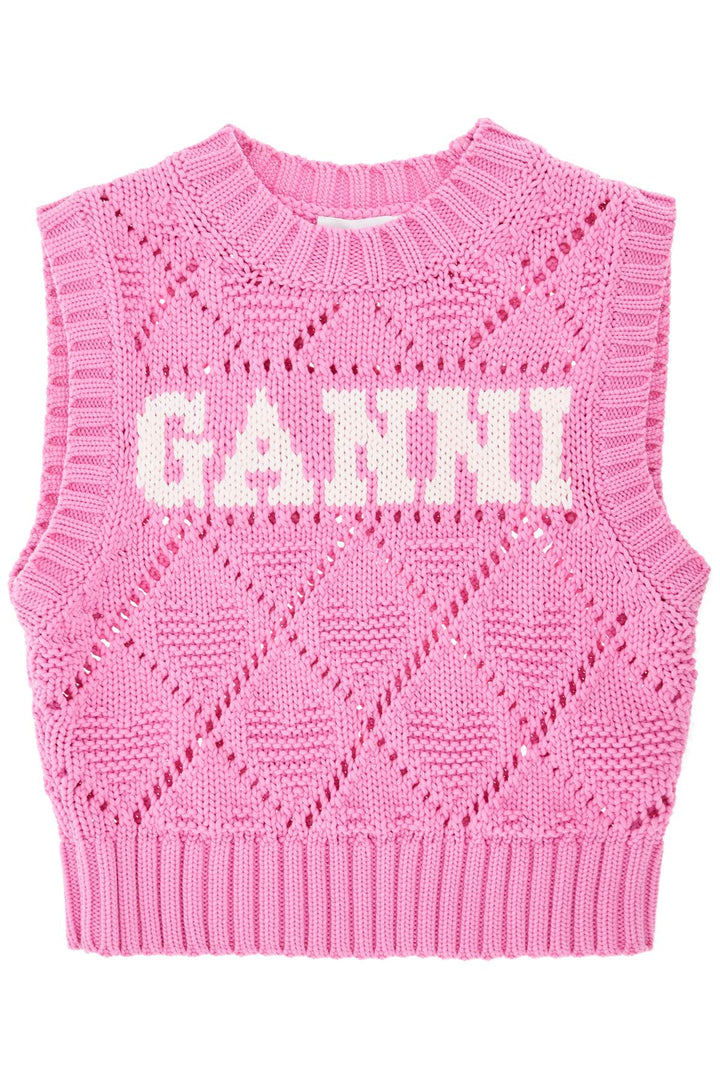 Gilet Logato In Maglia