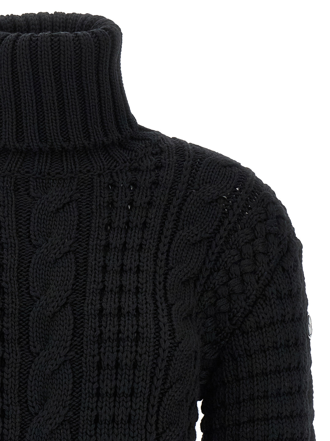 Moncler Genius Moncler X Edward Enninful Tricot Turtleneck Sweater Sweaters and Cardigans - Black | bb3bd1dc7af6c2b4709fda47ff17696b1cde37b6