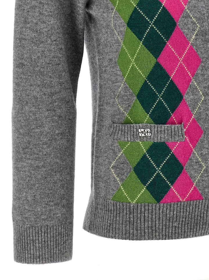 Ganni Grey Check Sweaters and Cardigans - Gray | 43f8641bf4f2908c82b6c702f4b9a45887db7b93