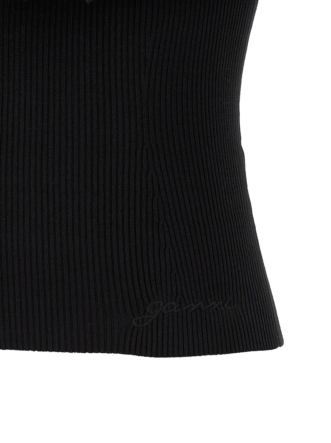 Ganni Melange Knit Tops - Black | 2ab5779ed46fc986fb018544c74769e58f5ceef2
