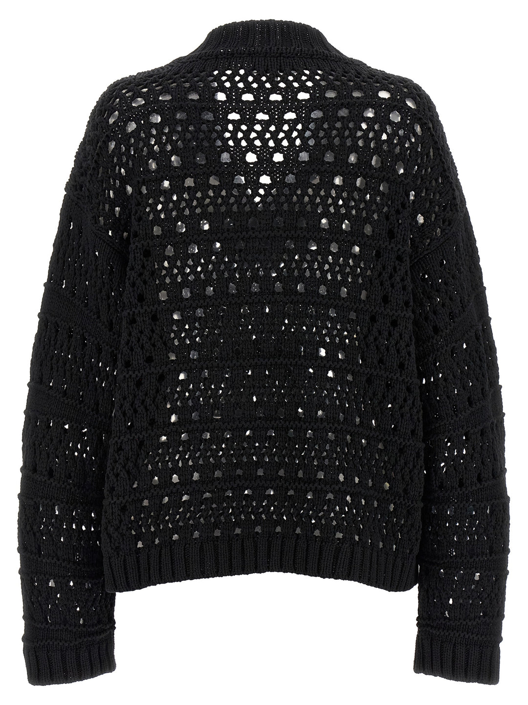 Ganni Black Crochet V-Neck Sweaters and Cardigans - Black | c834f78f499a77ac7ab1376f7d3d867451b66aa7