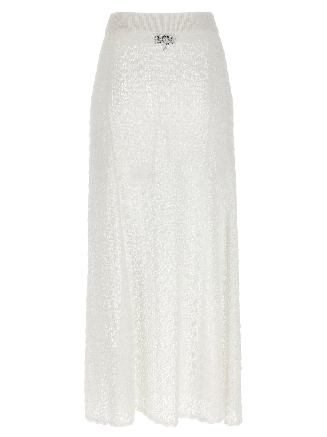 Ganni Shiny Pointelle Knit Skirts - White | 1bf35417f044d54eac119761b5a259e134bab1f6