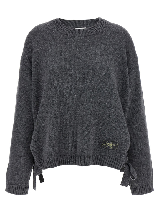 Side Laces Sweater Sweaters And Cardigans Gray