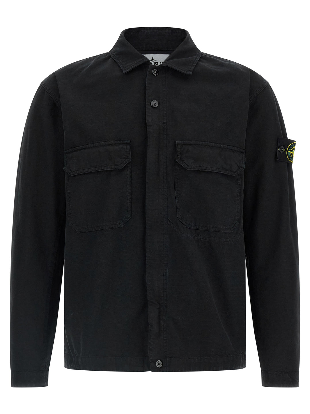 Stone Island Raw Cotton Overshirt Shirt and Blouse - Black | c11212cccf6145a52830c2205a71c08830e14642