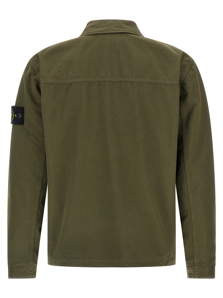 Stone Island Raw Cotton Overshirt Shirt and Blouse - Green | c38c9b1368e46b1ec4b8832dcab96120f3a6eab3