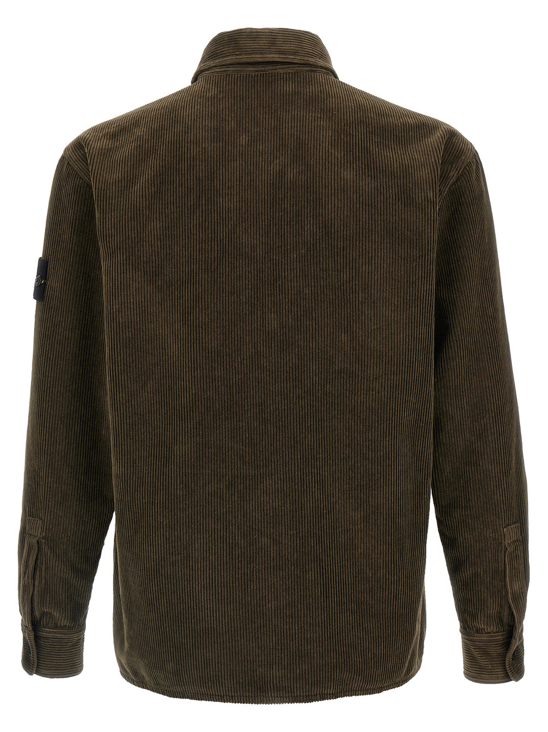 Stone Island Ribbed Velvet Overshirt Shirt and Blouse - Green | 916f87fa088f4dd6430002505046464316d9c6ca