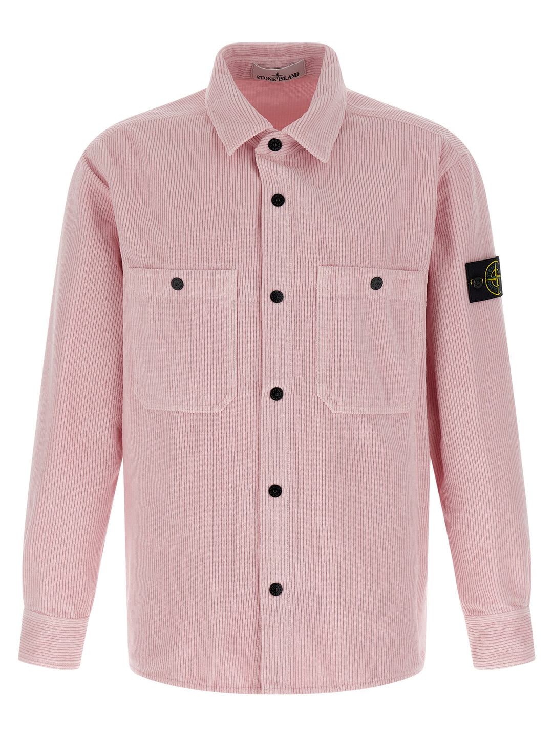 Stone Island Velvet Overshirt Shirt and Blouse - Pink | 5977206f8cb7348764aeefdc25007f98170aaf7e
