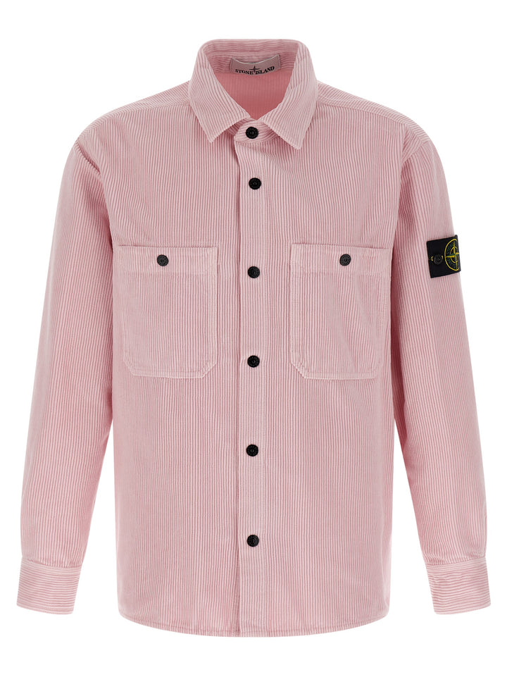 Stone Island Velvet Overshirt Shirt and Blouse - Pink | 5977206f8cb7348764aeefdc25007f98170aaf7e