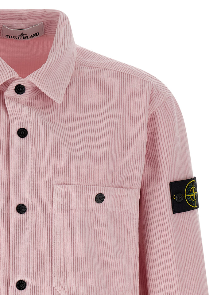 Stone Island Velvet Overshirt Shirt and Blouse - Pink | b82e239c1e5cecb8043449f1fcedd2ddc1e124ec