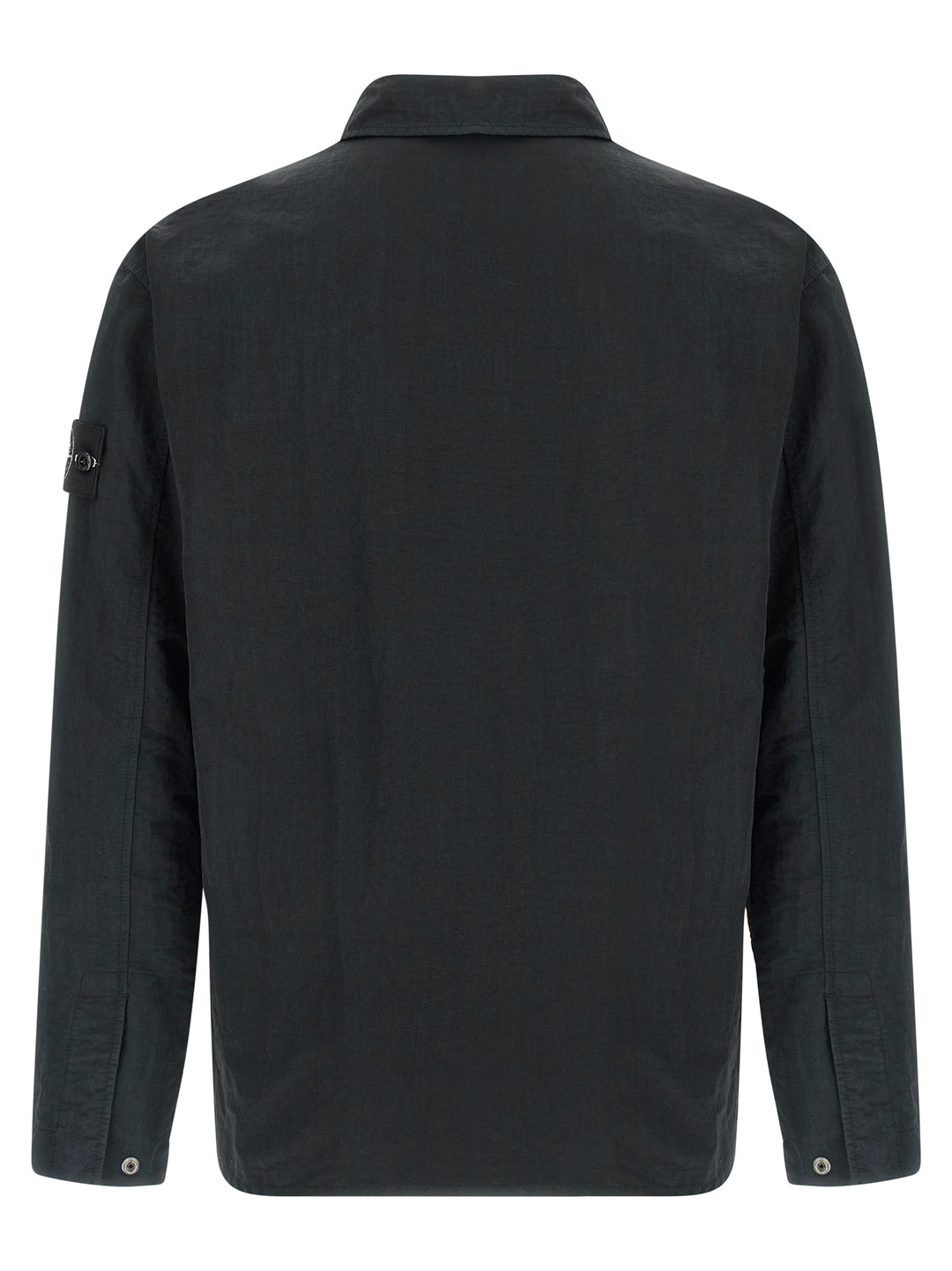 Stone Island Logo Badge Overshirt Shirt and Blouse - Black | 564a753e591ac4554fba6bc718ab079461331730